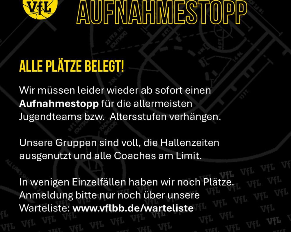 Aufnahmestopp | Warteliste