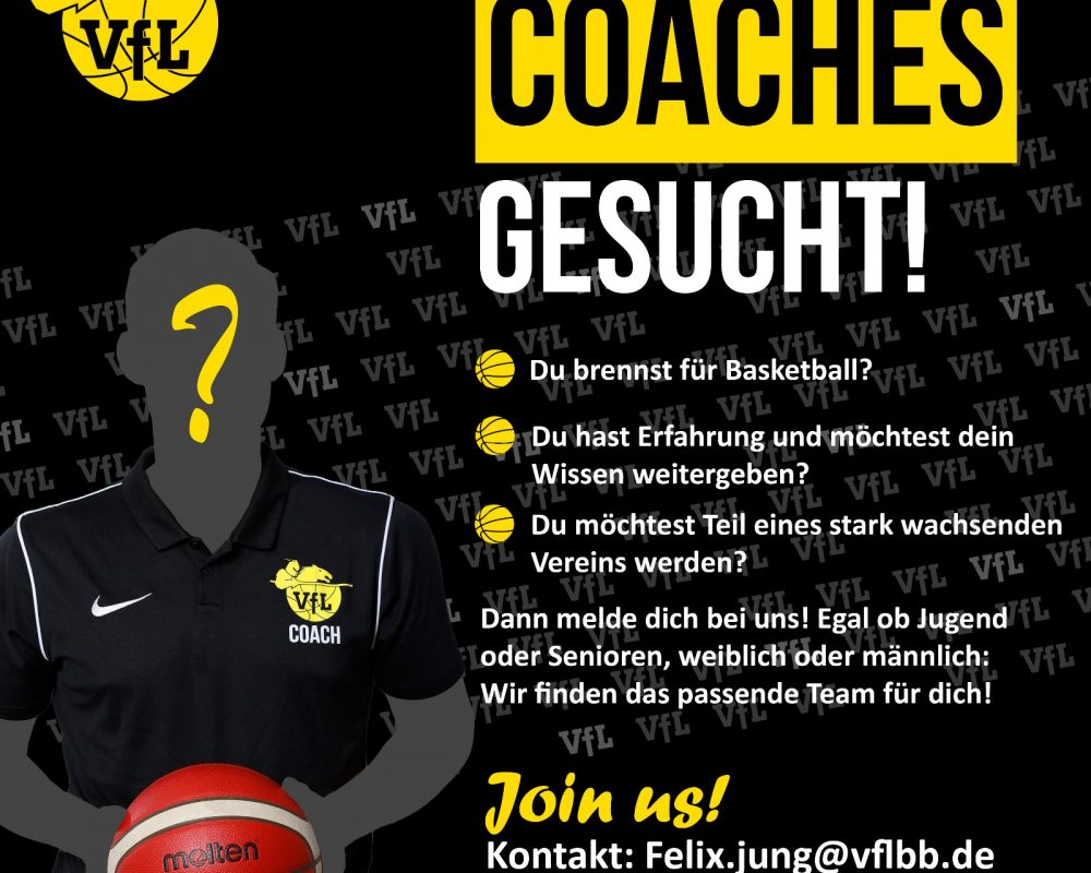 Coaches gesucht – Verstärke unser Nachwuchsprogramm 🏀
